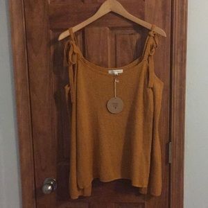 Cold Shoulder/Ties Sweater
